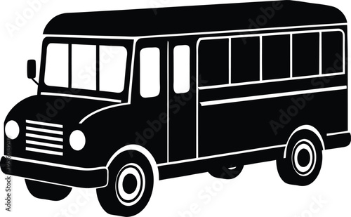 old bus isolated on white