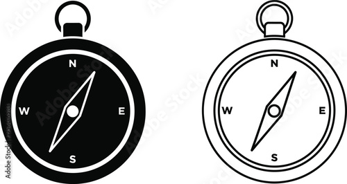 Compass navigation tool direction Vector