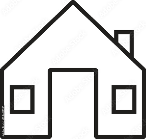 Home Icon line art picture