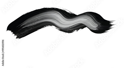 Abstract black and grey brush stroke