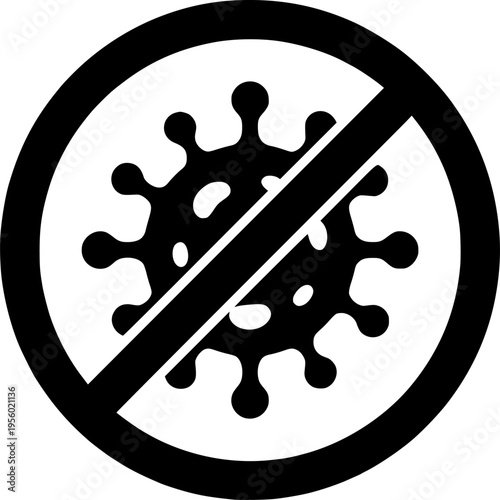 anti bacterial symbol on white background for web and graphic design
