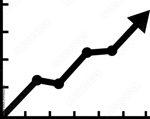 increasing weight graph on transparent background for web and graphic design
