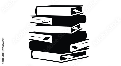 Stack of books icon, simple style