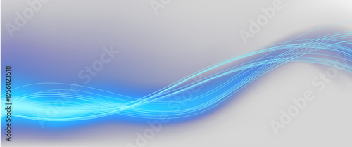 Foto abstract blue cinematic energy light trails on transparent background, futuristi