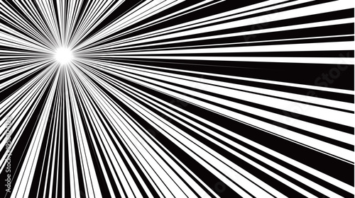 High contrast black and white comic book speed line background