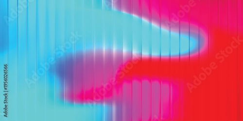 Cyan red magenta vertical stripes abstract neon gradient background, vibrant glowing wall texture for party, music, fashion and web design