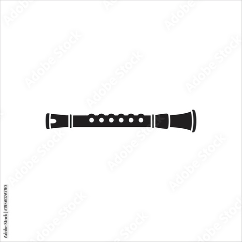 Musical Wind Instrument Simple Flat Design