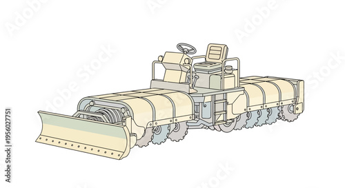 Large Snow Plow Vehicle Equipment Machine.