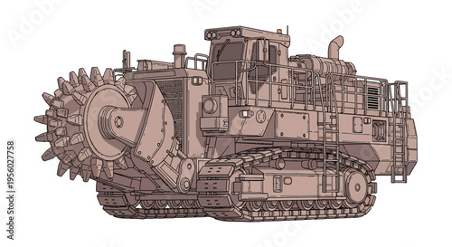 Large Bulldozer Construction Equipment Machine.