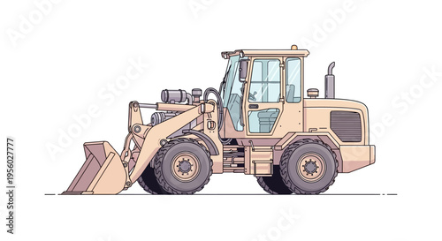 Heavy duty construction loader machine vehicle.