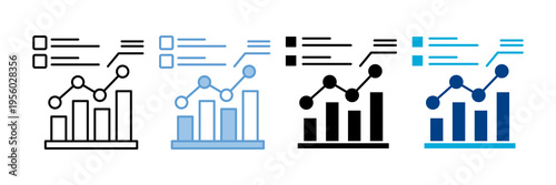 Metrics Icon Set Multiple Style Collection