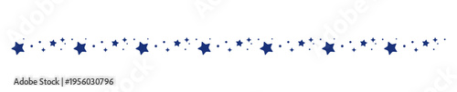 星とキラキラのシンプルなシームレスライン装飾素材