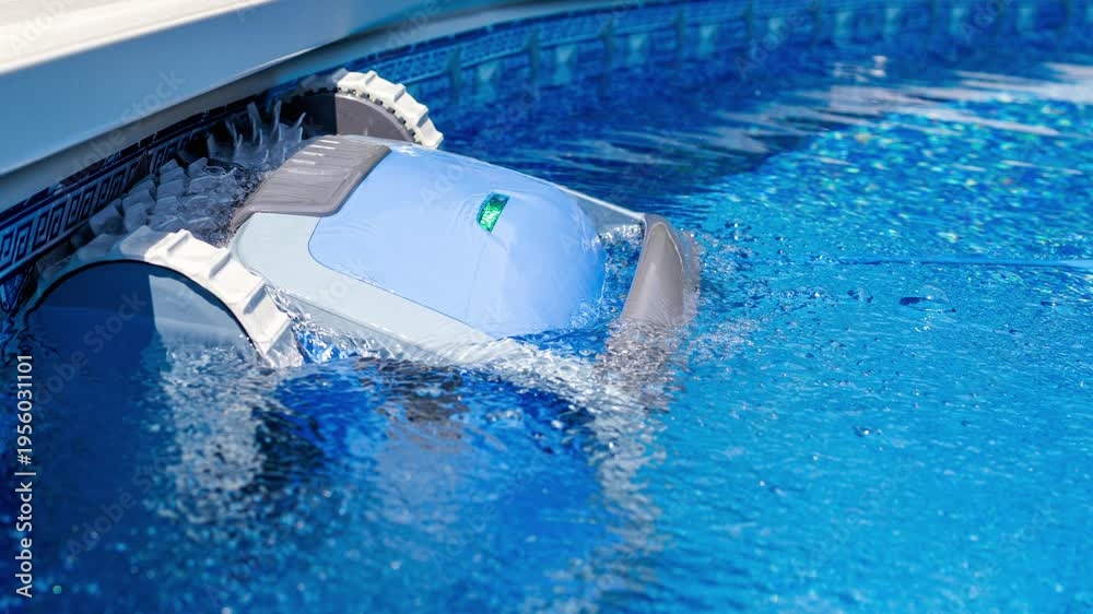 Automatic Pool Cleaner Robot, Wall Climbing Water Line Cleaning Device ...