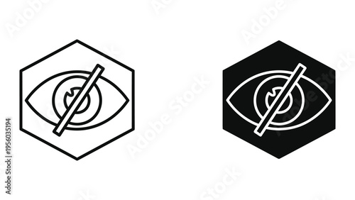 no surveillance vector illustration, flat design icons