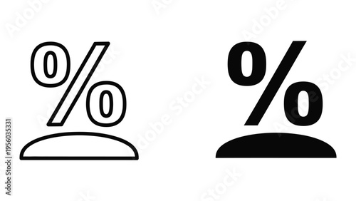 percentage symbols vector illustration, flat design