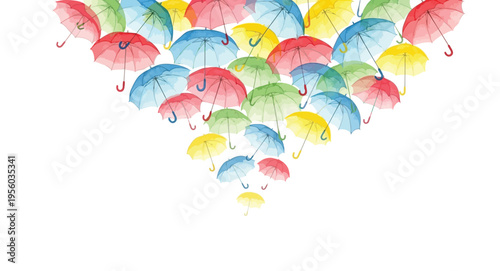 Vibrant umbrella pattern colorful seamless repeat texture monsoon background