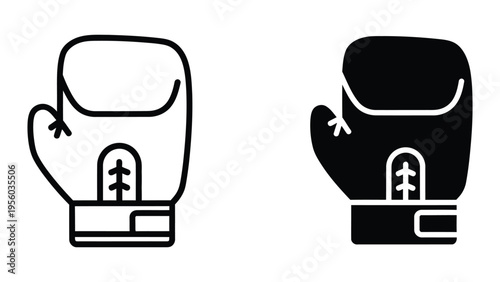 boxing gloves vector illustration, flat design
