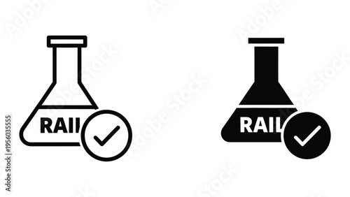 railway approved icons vector illustration flat design