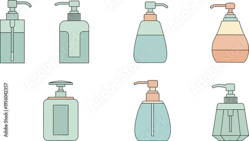 Stylish Assortment of Pump Dispenser Bottles
