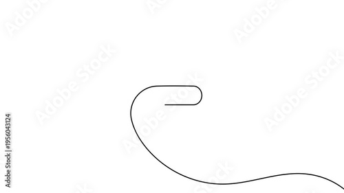 Document page continuous one line drawing animation minimalist outline style 4k video