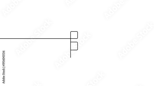 Document page continuous one line drawing animation minimalist outline style 4k video