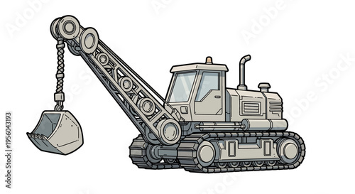 Heavy duty excavator machine equipment.