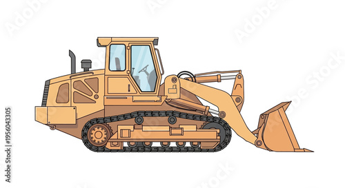 Bulldozer Construction Equipment Heavy Machinery.
