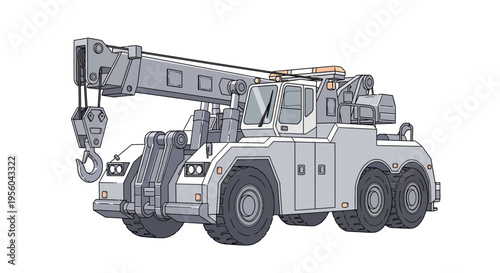 Large Tow Truck with Crane Arm.