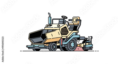 Large Road Construction Machine Equipment Vehicle.