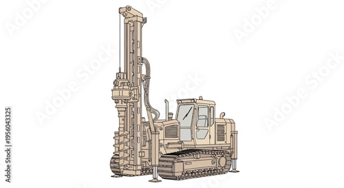Large drilling machine for excavation work.