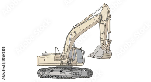 Large excavator machine heavy equipment.