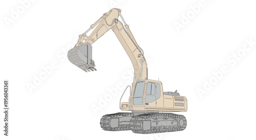 Large Excavator Machine Heavy Equipment.