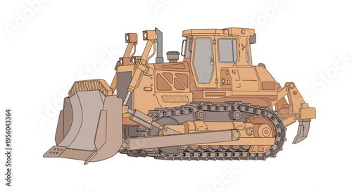 Bulldozer Heavy Equipment Construction Machine.