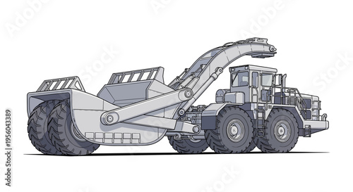 Large Mining Dump Truck Vehicle.