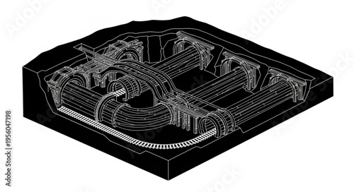 Detailed cross-section illustration of a cars internal components.