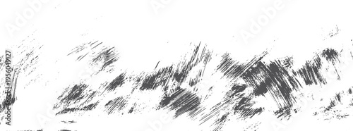 Dark gray charcoal brush strokes texture on a white background