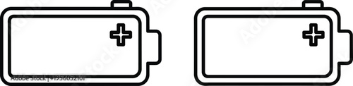 Battery plus sign icons Vector