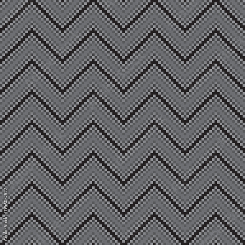 Gray And Black Chevron Knitwear Seamless Pattern Design