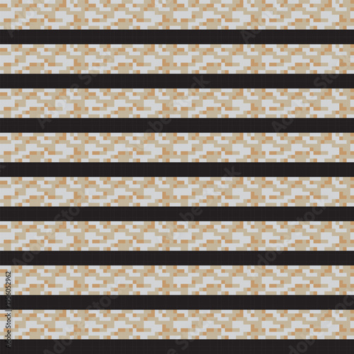 Beige And Black Striped Knitwear Pattern Geometric Textile Design