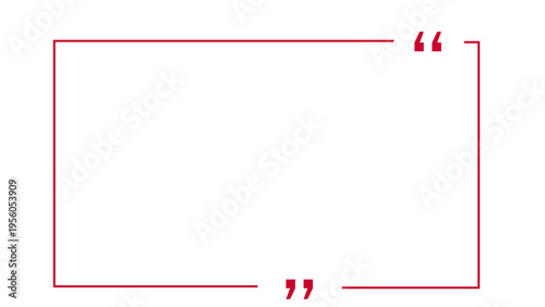  Modern quote frame icon image featuring a clean line border with quotation marks on transparent background. Ideal for testimonials, reviews, social media quotes, Simple and elegant icon.