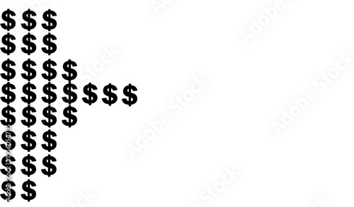 black  Finance Background Dollar Symbols Vector Business Template