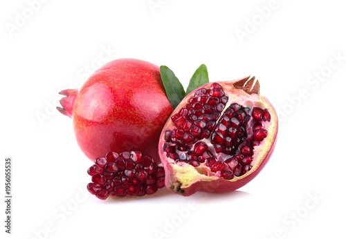 Pomegranate isolated on white background