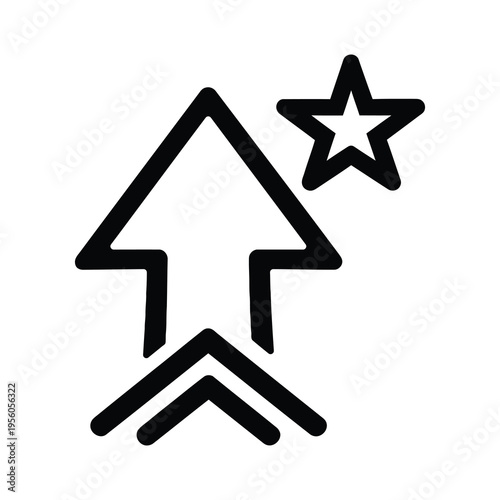 Goal achievement vector icon. successful business growth and progress symbol