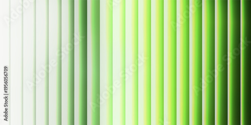 Dark green neon gradient ribbed glass. Vector ribbed glass texture background. Mesh gradient. acrylic ribbed bath surface. Reeded glass background semitransparent overlay. Bath wall window
