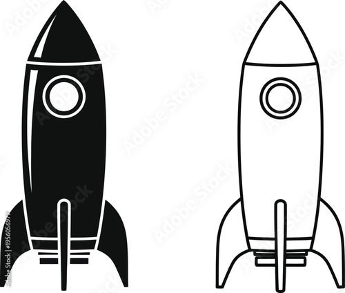 Rocket space blastoff illustration Vector
