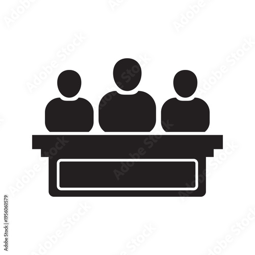 Jurors icon isolated on white background