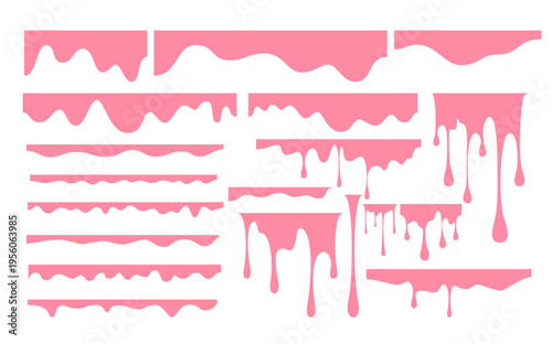 Liquid Melting Shape. Fluid Design Element for Backgrounds. 