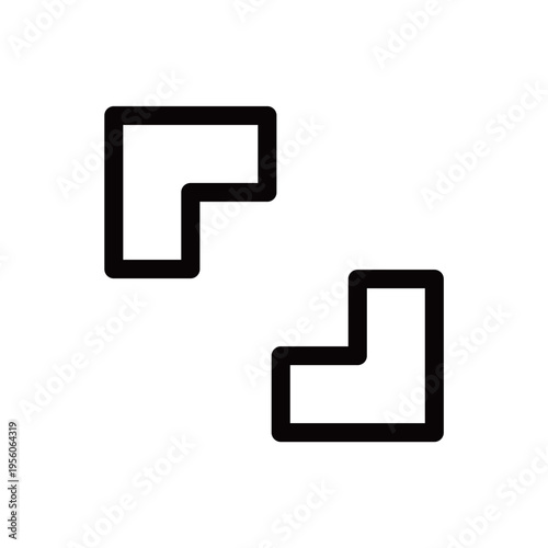 シンプルなL字型コーナーフレーム