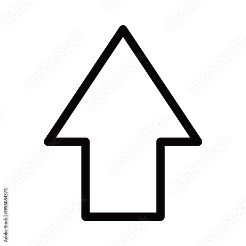 シンプルで太い上向き矢印