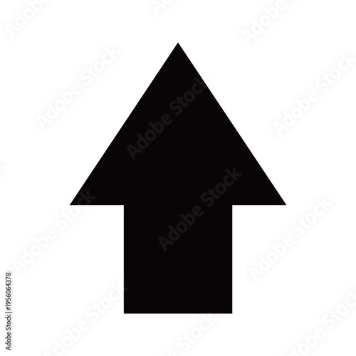 インパクトのある黒ベタの上向き矢印